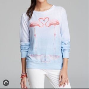 Wildfox flamingo baggy beach jumper Xsmall